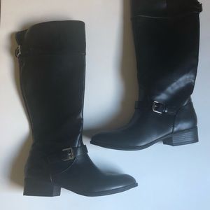 Chaps Women’s Black Knee High Riding Boot …